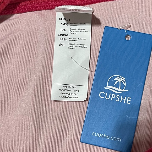 Cupshe Ribbed Red Bikini Bottom - Picture 3 of 6